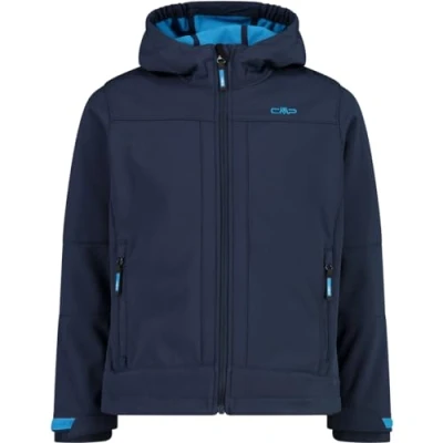Image de CMP KID Jacket FIX HOOD Unisex Veste softshell pour enfants, Taille: 110, Blue danubio