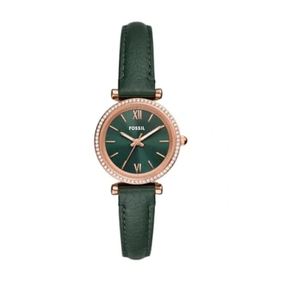 Image de Fossil Tradiitional Carlie Montre, Femme, Taille: One Size, Green