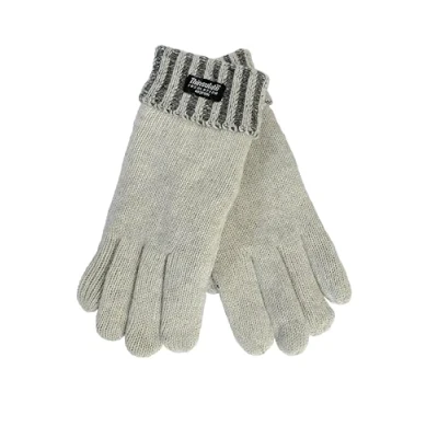 Image de EEM Gants tricotés en laine douce avec doublure thermique Thinsulate, Gris/anthracite, S M