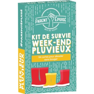 Image de Asmodee Funomenum Parent Epuisé : Kit de Survie Week End pluvieux Jeux société cartes enfants à partir 4 ans 2 joueurs Version française