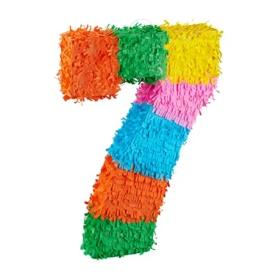 Image de Relaxdays Pinata Chiffre 7, 10025189_909, Coloré, 7