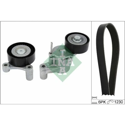 Image de INA 529 0548 10 Jeu de courroies trapézoïdales à nervures Contrôler et changer roue libre alternateur si nécessaire VOLVO: V90 II Break, XC90