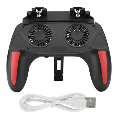 Image de ciciglow Contrôleur de Jeu Mobile, Mobile PUBG, Poignée Jeu, Manette pour Smartphone, Téléphone avec Deux Ventilateurs Refroidissement(2500 mah)