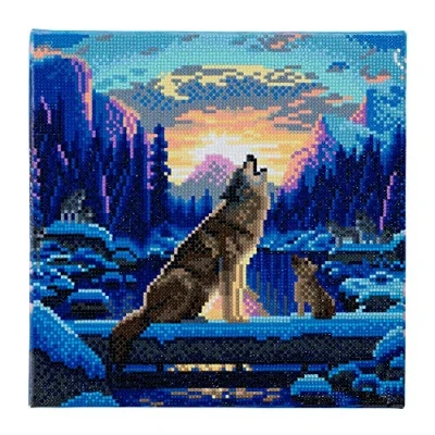 Image de CRYSTAL ART Kit tableau à diamanter sur châssis 30 x cm Loups CAKA67