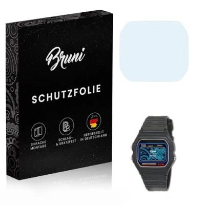 Image de Bruni protecteur d&#039;écran compatible avec Casio W 59 1VQES Film Protecteur, cristal clair Écran (2X)