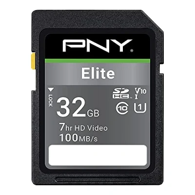 Image de PNY Elite SDHC card 32GB Class 10 UHS I U1 100MB/s