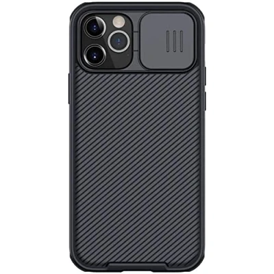 Image de Coque iPhone 12/12 Pro noire CamShield de Nillkin protection caméra