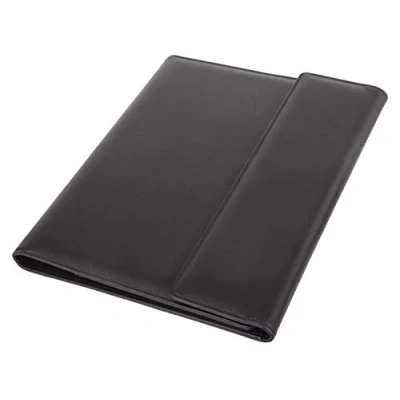 Image de Alassio SALVO 30068 Conférencier en similicuir avec bloc, compartiment pour stylo et cartes de visite Noir Format A4 33 x 27 cm