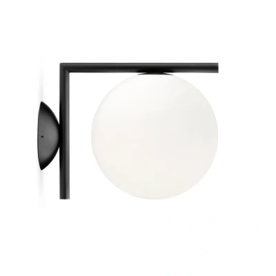 Image de Flos IC C/W2 Plafonnier/Applique Murale Noir Mat