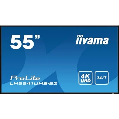 Image de iiyama 55 3840x2160, 4K UHD IPS Panel, 1% Haze, Landscape and, W128829870 (Panel, and Portrait Mode, Speakers 2X 10W, VGA, 3X HDMI)