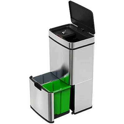 Image de infactory Poubelle Automatique 72 L avec 4 Compartiments