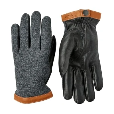 Image de Hestra Gants Deerskin Wool Tricot Homme pour en cuir avec doublure automne hiver 11 HS noir