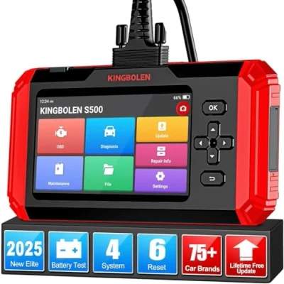 Image de KINGBOLEN S500 Valise Diagnostic Auto, Outil de OBD II pour Moteur/ABS/SRS/Boîte Vitesses du 4 Système avec Réinitialisation l&#039;huile/Injection/EPB/SAS/ETS/ABS,AutoVIN