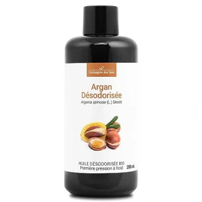 Image de Argan désodorisée du Maroc Huile Végétale Vierge BIO Flacon en verre Première pression à froid 200mL