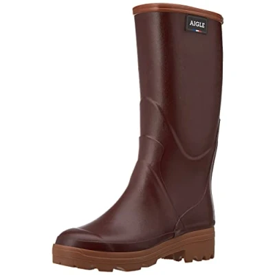 Image de Aigle Chambord Bottes en caoutchouc, Femme, Taille: 39, Burgundy Caoutchouc naturel