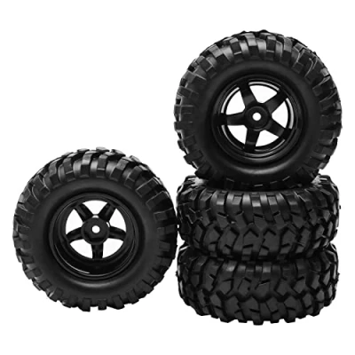 Image de RC Lot de 4 pneus en caoutchouc pour buggy 1:10 à 5 rayons HSP 1/10 tout terrain