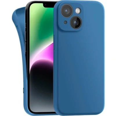 Image de MyGadget Coque Compatible avec Apple iPhone 14 Case TPU Souple &amp; Soft Cover Protection Extra Fine Légère Étui Coloré Anti Choc et Rayures Bleu Foncé