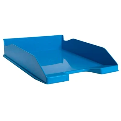Image de Exacompta Réf. 113283D 1 corbeille à courrier Combo Midi Bee Blue dimensions utiles 34 x 25 6,5 cm pour format A4+ peut contenir 500 feuilles couleur turquoise