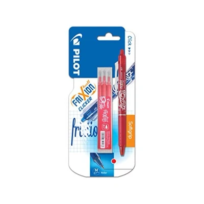 Image de PILOT Blister FriXion Ball Clicker 0.7 Roller effaçable Rouge + 1 set de 3 recharges Pointe moyenne