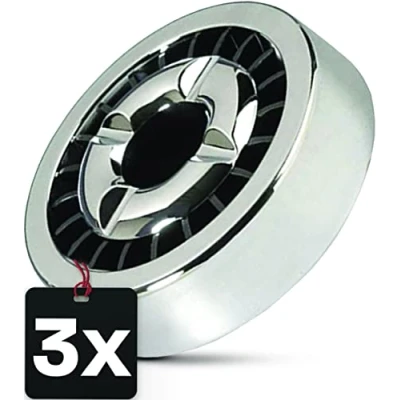 Image de 3 Cendriers Exterieur en Métal Grand Sans Fumée Solution Sûre et Propre pour Éteindre Vos Cigarettes Lavable au Lave vaisselle Argent