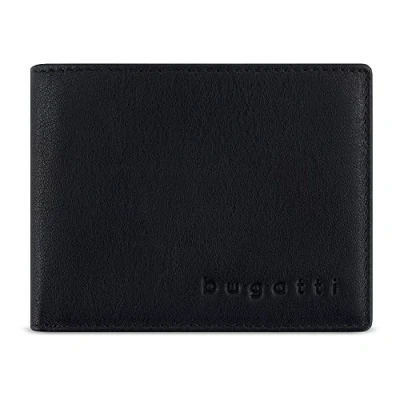 Image de bugatti Lima Portefeuille Petit ou Grand pour Homme, en Cuir véritable, Porte Monnaie au Format Paysage, Noir, L, Élégant