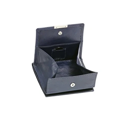 Image de LEAS Modèle VIENNE portemonnaie particulier en cuir de vachette, fabrication façon « viennoise », avec compartiment pour la monnaie carré typique RFID, bleu Special Edition&#039;&#039;