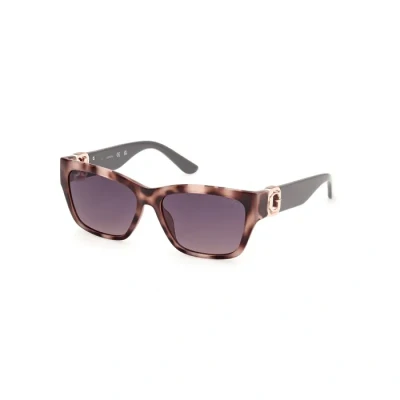 Image de Guess Femme GU00105 55B Lunettes de soleil Injecté Havane Gris Carré Normale Ombré