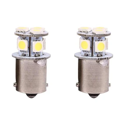 Image de Keenso 2PCS Feu de Stationnement, 1156 5050 8SMD LED Feux Freinage Stop R5W Ampoule Frein Voiture Lumières Blanc Clignotant/Queue/Inverse
