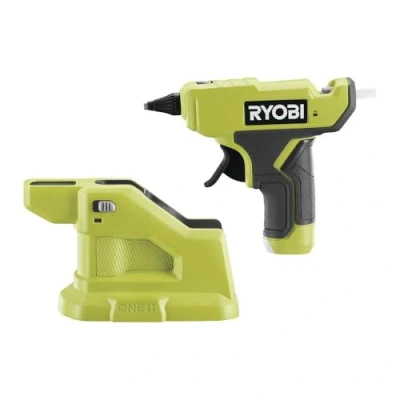 Image de RYOBI pistolet à colle 18V station de chauffe alimentée par batterie ONE+TM et mobile ultra compact Livré avec 3 bâtons RGLM18 0