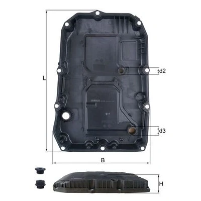 Image de MAHLE ORIGINAL HX 196 KIT Carter d&#039;huile, boîte automatique avec joint d&#039;étanchéite filtre MERCEDES BENZ: Classe E Berline, GLC SUV