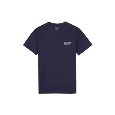 Image de OXBOW Tee Shirt Manches Courtes Tropics Deep Marine Ete 2025 Courtes, Col Rond, Motif sur Le Dos