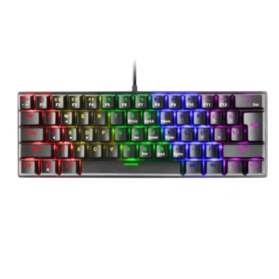 Image de Mars Gaming MK60 Noir, Clavier Mécanique FRGB, Antighosting, Switch Bleu, Langue US