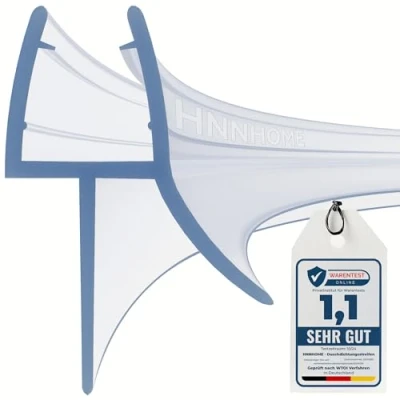 Image de HNNHOME Joint d&#039;étanchéité en plastique et caoutchouc pour porte verre incurvée de 4 à 6 mm jusqu&#039;à 18 d&#039;espace (incurvé) 870