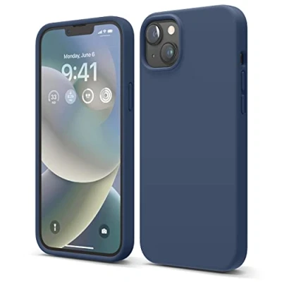 Image de elago Coque de Protection en Silicone Liquide Compatible avec iPhone 14 Plus, d&#039;écran et l&#039;appareil Photo, Anti Chocs, Fine, Rayures, Doublure Microfibre Douce, 15,5 cm (6,7&quot;),