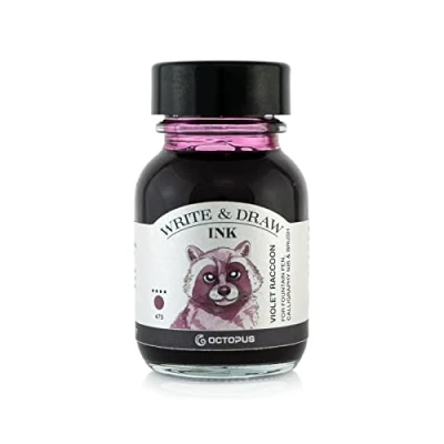 Image de Octopus Write and Draw Ink 479 Violet Raccoon Encre imperméable Pour écrire et dessiner de calligraphie résistante à la lumière stylo plume 50 ml