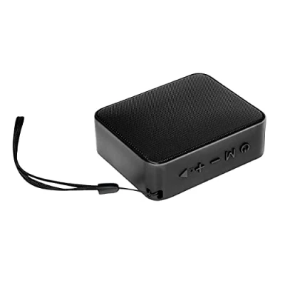Image de LogiLink SP0057 Haut Parleur Bluetooth 5.0 Compact pour Lecture de Musique (microSD, USB A, AUX) et Radio FM intégrée, Prise en Charge des appels Mains Libres, Noir
