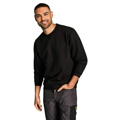 Image de Uneek Sweat 300 g uni classique à col rond Noir Large