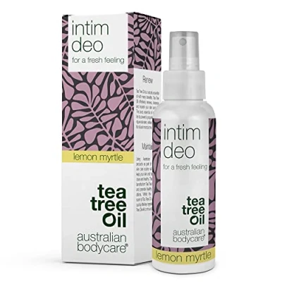 Image de Intim Deo Bloc d&#039;odeurs Huile d&#039;arbre à thé + citron Myrtle Déodorant intime 100% végétalien contre les odeurs désagréables et irritations dans la zone intime, 100 ml…