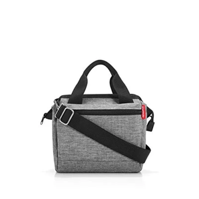 Image de reisenthel Allrounder Cross Sac à bandoulière réglable, Petit Format, 3 Compartiments et 1 zippé l&#039;intérieur, 2 zippés extérieurs, poignées, Volume de 4l, en Twist Silver