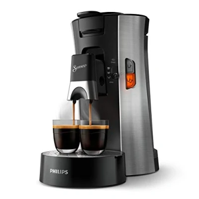 Image de Philips Machine à Café Dosettes SENSEO Select Eco Intensity Plus Crema Function Memo Acier Brossé (CSA250/10)