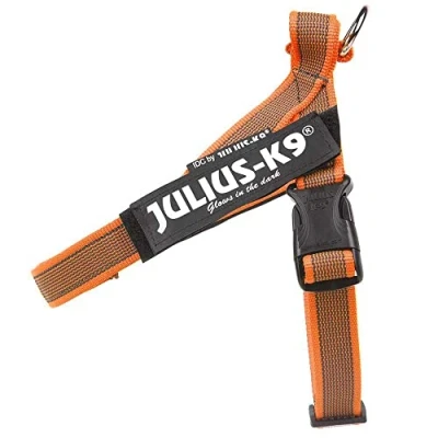 Image de Julius K9, Harnais à sangles IDC Color &amp; Gray, Taille: 2, Orange Gris