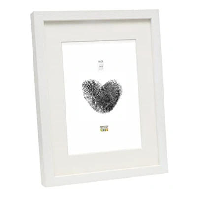 Image de Deknudt Frames S223K1 Cadre Photo Basic avec Passepartout Bois Moulure Haut Blanc 24 x 30