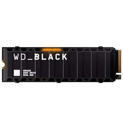 Image de WD_Black SN850X SSD 4 to, M.2 2280 NVMe avec Dissipateur Thermique, Lecture jusqu&#039;à 7300 Mo/s, écriture 6,600 Gaming SSD, Haute Performance Disque de Jeu, PCIe Gen 4.0, Noir
