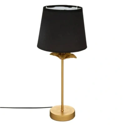 Image de Atmosphera Lampe à poser Palmier noir &amp; doré métal H45 5 cm