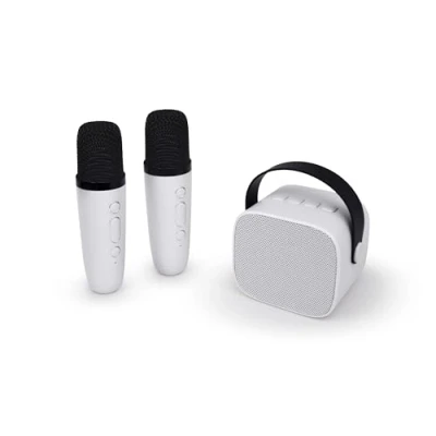 Image de Bigben Party Portable Bluetooth Karaoke Set with 2 Mics White