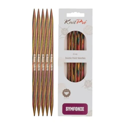 Image de KnitPro KP20113 Symphonie Aiguille Double Pointe Bois Multicolore 30 x 0,4 7,5 cm