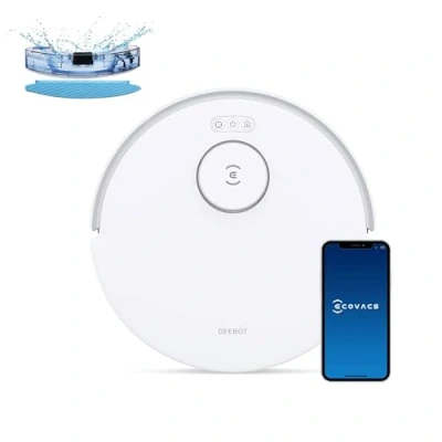 Image de ECOVACS Aspirateur Robot DEEBOT N20, Laveur 8000Pa, Batterie 300 Min, Évitement d&#039;obstacles, Technologie Anti Tangle, Tapis et Poils d&#039;animaux, WiFi Alexa APP