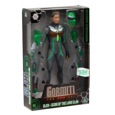 Image de Gormiti, Figurine articulée 27 cm, Scion avec Armure, Modèle Terre Glen, pour Les Enfants à partir de 4 Ans, GRV031, Multicouleur