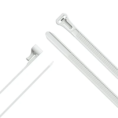 Image de KabelDirekt serre câbles refermables avec une résistance à la traction particulièrement élevée (100 pièces de amovibles et réutilisables, utilisation durable, blanc) 7,4 mm x 300