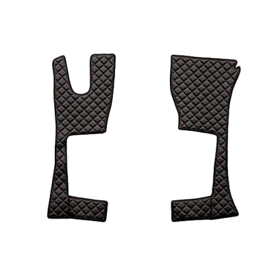 Image de F CORE Tapis de Sol (conducteur + Passager) Camion compatibilité pour Mercedes ACTROS MP 4 01.11 01.19 Cabine 230cm Noir/Rouge